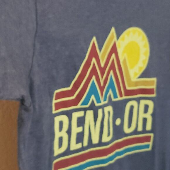 Bend Oregon Short Sleeve Crew Neck T-Shirt Adult Small Blue Graphic Print Sun - Picture 5 of 6